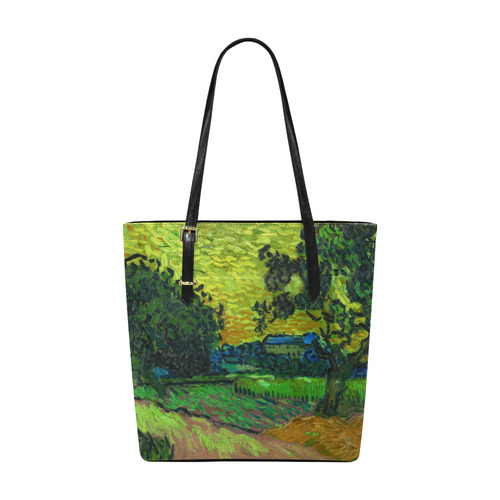 Vincent van Gogh Landscape at Twilight Euramerican Tote Bag/Small (Model 1655)