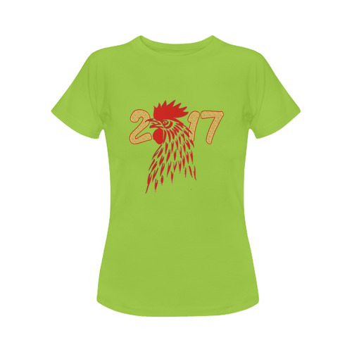 2017 gold Rooster Red Women's Classic T-Shirt (Model T17）