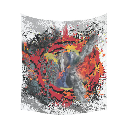 Volcano Tapestry Cotton Linen Wall Tapestry 60"x 51"