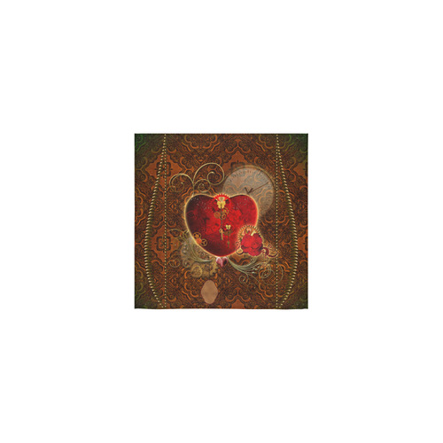 Steampunk, valentines heart with gears Square Towel 13“x13”