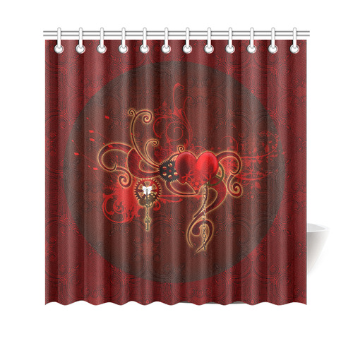 Wonderful steampunk design with heart Shower Curtain 69"x70"