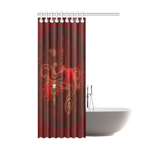 Wonderful steampunk design with heart Shower Curtain 48"x72"