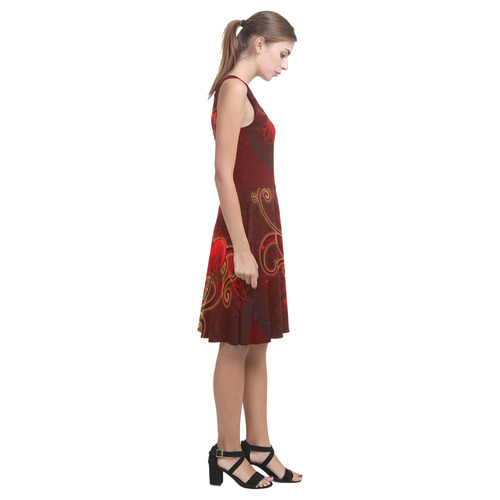 Wonderful steampunk design with heart Atalanta Casual Sundress(Model D04)