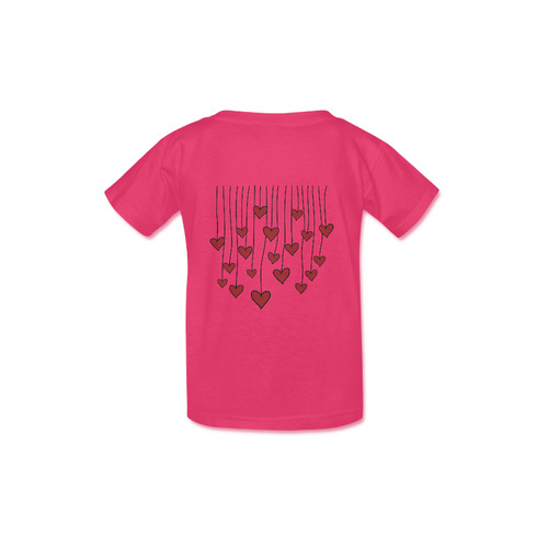 Waving Love Heart Garland Curtain Kid's  Classic T-shirt (Model T22)