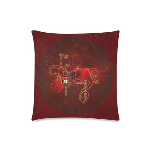 Wonderful steampunk design with heart Custom Zippered Pillow Case 18"x18"(Twin Sides)