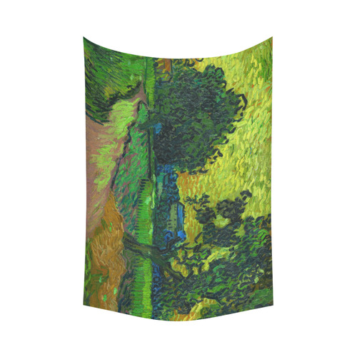Vincent van Gogh Landscape at Twilight Cotton Linen Wall Tapestry 90"x 60"