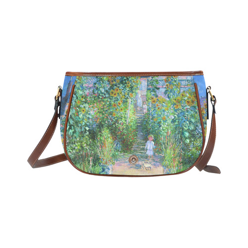 Claude Monet Artist's Garden at Vetheuil Saddle Bag/Small (Model 1649) Full Customization