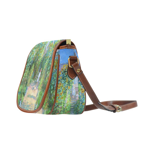 Claude Monet Artist's Garden at Vetheuil Saddle Bag/Small (Model 1649) Full Customization