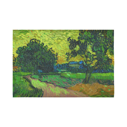 Vincent van Gogh Landscape at Twilight Cotton Linen Wall Tapestry 90"x 60"