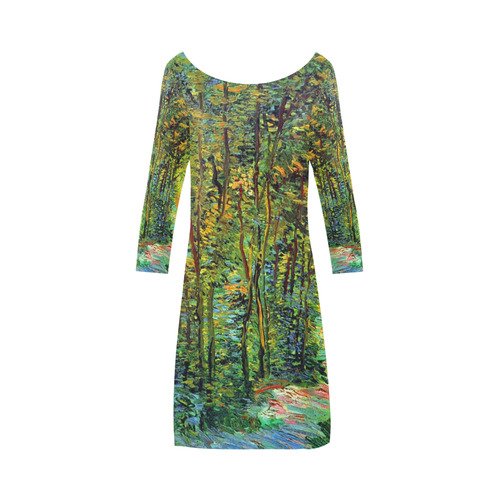 Vincent van Gogh Path in the Woods Bateau A-Line Skirt (D21)