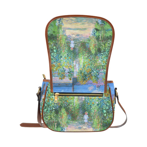 Claude Monet Artist's Garden at Vetheuil Saddle Bag/Small (Model 1649) Full Customization