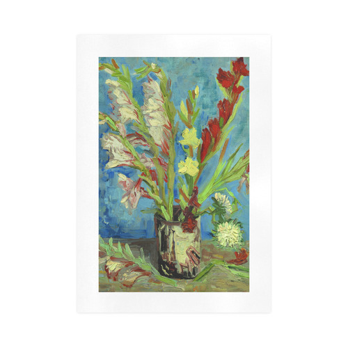 Vincent van Gogh Vase Gladioli Chinese Asters Art Print 16‘’x23‘’