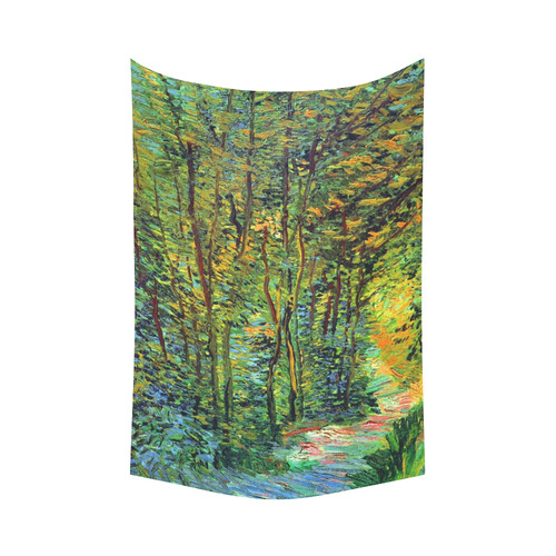 Vincent van Gogh Path in the Woods Cotton Linen Wall Tapestry 60"x 90"