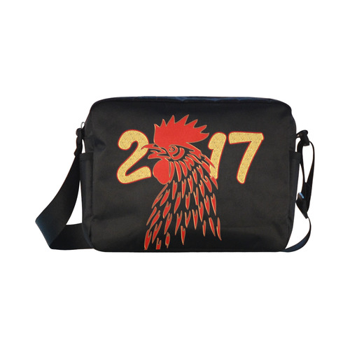 2017 gold Rooster Red Classic Cross-body Nylon Bags (Model 1632)