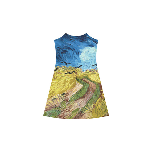 Vincent van Gogh Wheatfield with Crows Alcestis Slip Dress (Model D05)