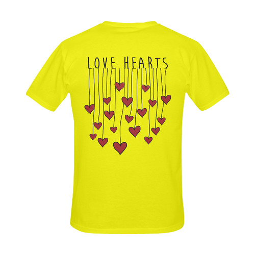 Words LOVE HEARTS Waving Garland Curtain Men's Slim Fit T-shirt (Model T13)