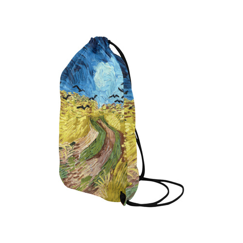 Vincent van Gogh Wheatfield with Crows Small Drawstring Bag Model 1604 (Twin Sides) 11"(W) * 17.7"(H)