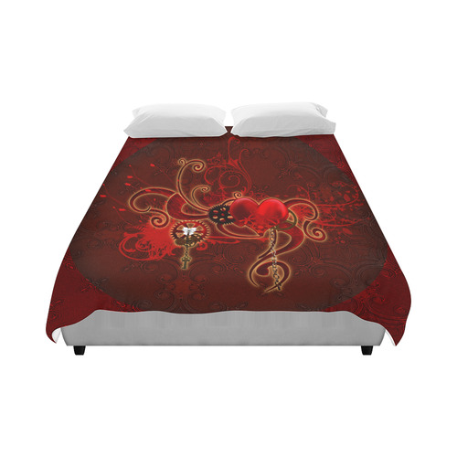 Wonderful steampunk design with heart Duvet Cover 86"x70" ( All-over-print)