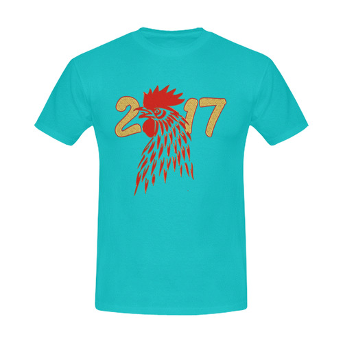 2017 gold Rooster Red Men's Slim Fit T-shirt (Model T13)