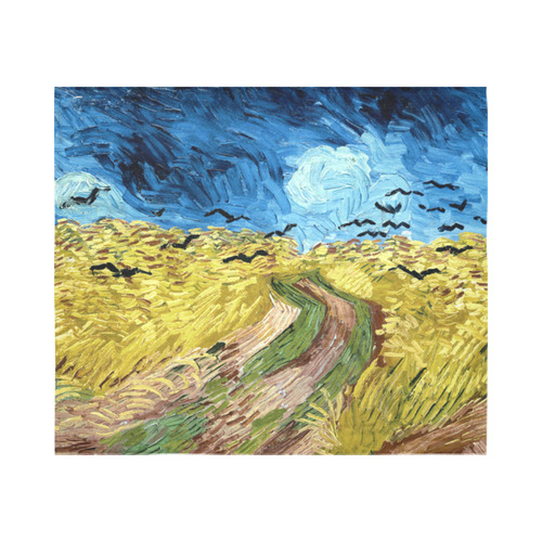 Vincent van Gogh Wheatfield with Crows Cotton Linen Wall Tapestry 60"x 51"