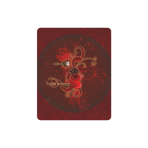 Wonderful steampunk design with heart Rectangle Mousepad