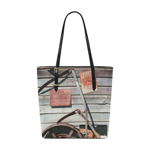 Spitting on sidewalks prohibited, photo Euramerican Tote Bag/Small (Model 1655)