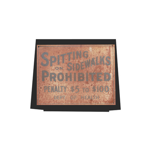 Spitting prohibited, penalty, photo Euramerican Tote Bag/Small (Model 1655)