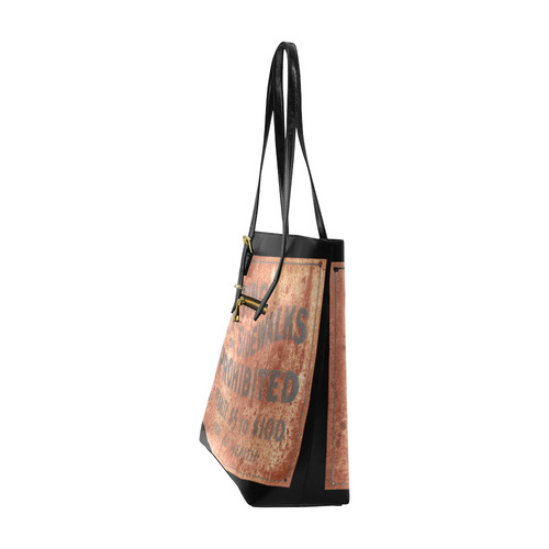 Spitting prohibited, penalty, photo Euramerican Tote Bag/Small (Model 1655)