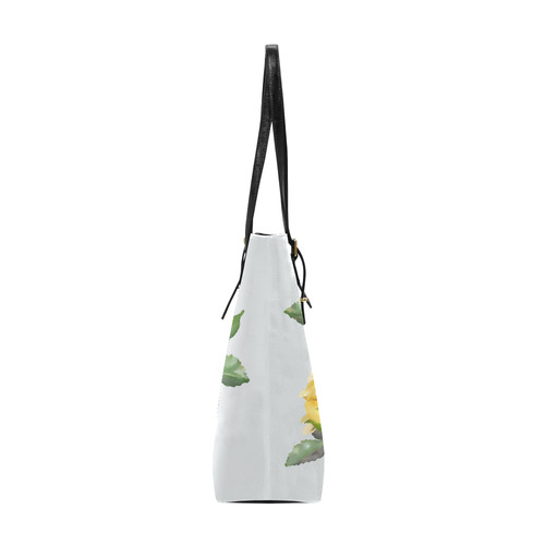 Yellow Rose on light blue floral watercolor Euramerican Tote Bag/Small (Model 1655)