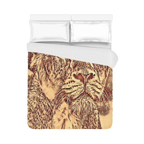 Animal ArtStudio Amazing Lion by JamColors 2 Duvet Cover 86"x70" ( All-over-print)