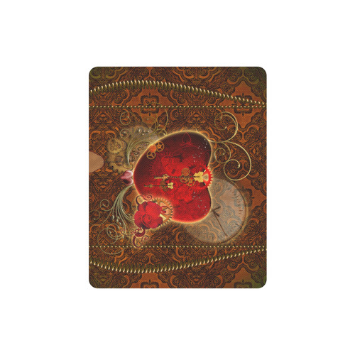 Steampunk, valentines heart with gears Rectangle Mousepad