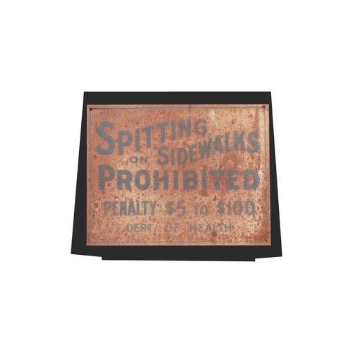 Spitting prohibited, penalty, photo Euramerican Tote Bag/Small (Model 1655)