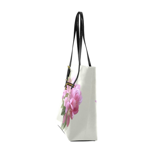 Pink Blossom Branch, , floral watercolor Euramerican Tote Bag/Small (Model 1655)