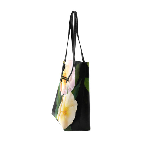 2 Wild Roses floral watercolor Euramerican Tote Bag/Small (Model 1655)