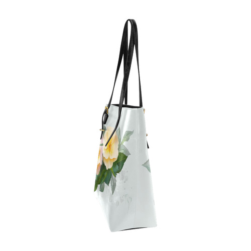 Wild Roses, floral watercolor Euramerican Tote Bag/Small (Model 1655)