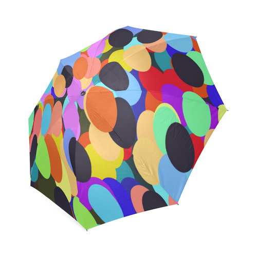 Colored Polka Dots Foldable Umbrella (Model U01)