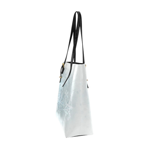 Snowflakes White and blue, Christmas Euramerican Tote Bag/Small (Model 1655)