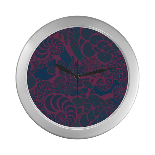 Rainforest at Night Silver Color Wall Clock