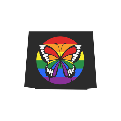 Dot Rainbow Flag Stripes Butterfly Silhouette Euramerican Tote Bag/Small (Model 1655)
