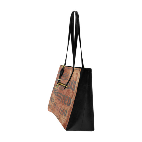 Spitting prohibited, penalty, photo Euramerican Tote Bag/Large (Model 1656)