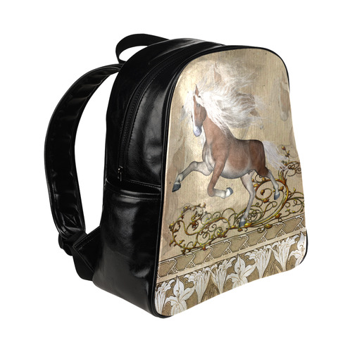 Wonderful wild horse Multi-Pockets Backpack (Model 1636)