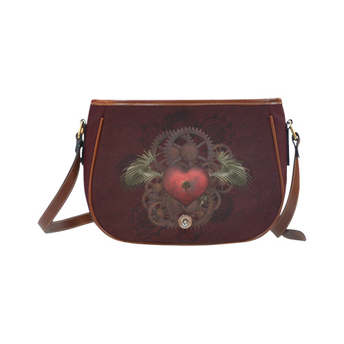 Fantastic Steampunk Heart Love Saddle Bag/Small (Model 1649) Full Customization
