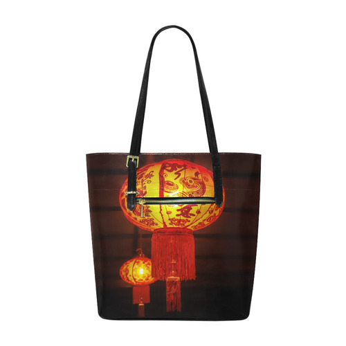 Red Chinese Lanterns Home Decoration Euramerican Tote Bag/Small (Model 1655)