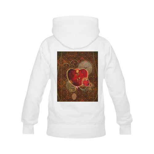 Steampunk, valentines heart with gears Men's Classic Hoodie (Remake) (Model H10)
