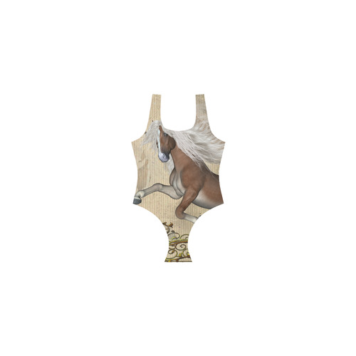 Wonderful wild horse Vest One Piece Swimsuit (Model S04)