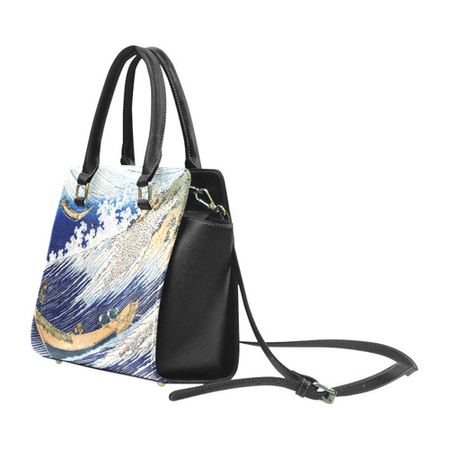 Hokusai Ocean Waves Japanese Fine Ukiyo-e Classic Shoulder Handbag (Model 1653)