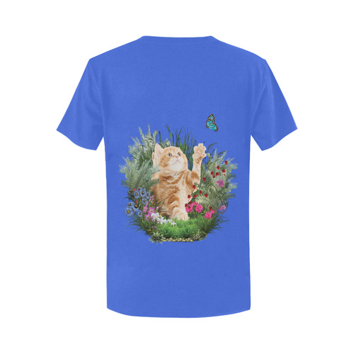 Ginger kitten Women's T-Shirt in USA Size (Two Sides Printing)