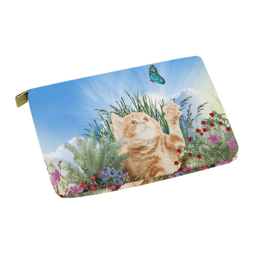 Butterfly playing with kitty Carry-All Pouch 12.5''x8.5''