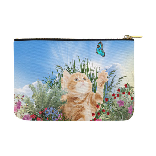 Butterfly playing with kitty Carry-All Pouch 12.5''x8.5''