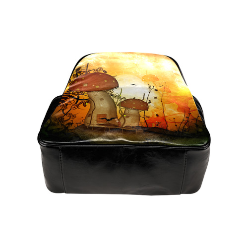 The mushroom house Multi-Pockets Backpack (Model 1636)